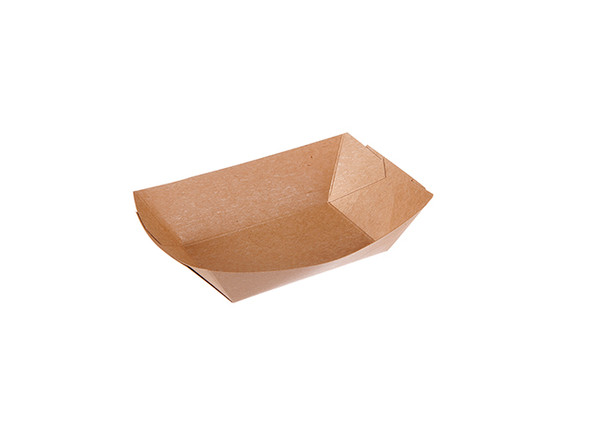 Medium Kraft Food Trays 32oz 167 x 123 x 41mm