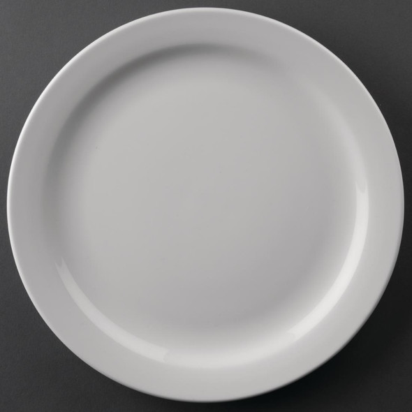 Olympia Athena Narrow Rimmed Plates 226mm 12 Pack CF363