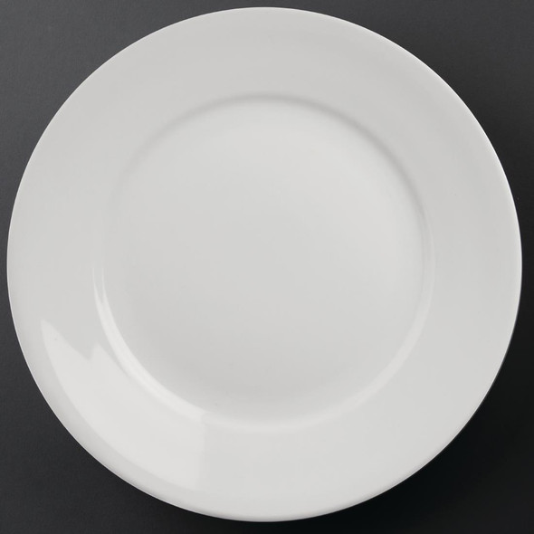Olympia Athena Wide Rimmed Plates 280mm White 6 Pack CC210