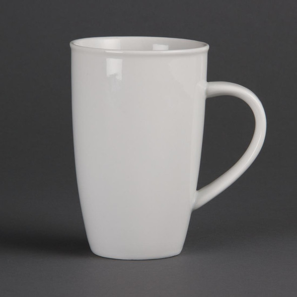 Olympia Whiteware Latte Mugs 400ml 14oz 6 Pack CB700