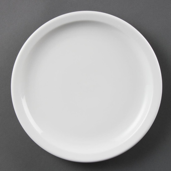 Olympia Whiteware Narrow Rimmed Plates 230mm 12 Pack CB489
