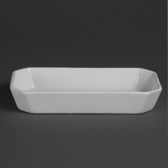 Olympia Whiteware Oblong Hors d'Oeuvre Dishes 235x 122mm 6 Pack W438