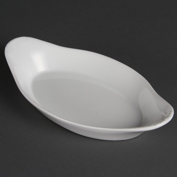 Olympia Whiteware Oval Eared Dishes 229x 127mm 6 Pack W427