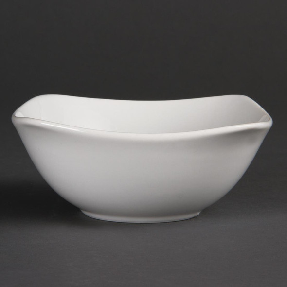 Olympia Whiteware Rounded Square Bowls 140mm 12 Pack U173
