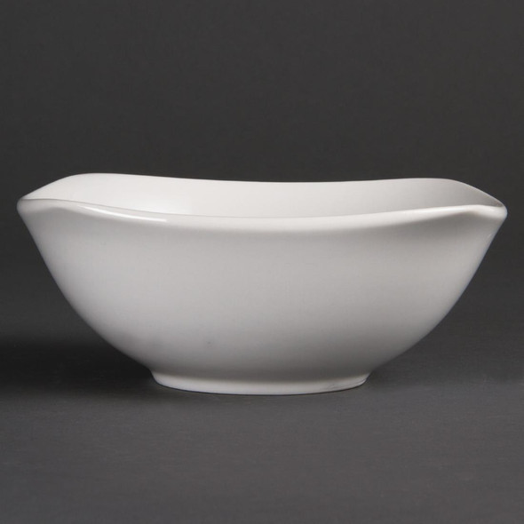 Olympia Whiteware Rounded Square Bowls 180mm 12 Pack U174