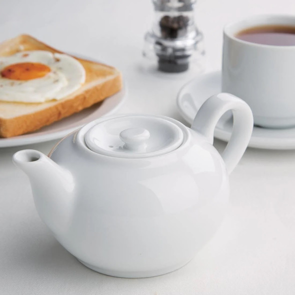 Olympia Whiteware Teapots 852ml 4 Pack