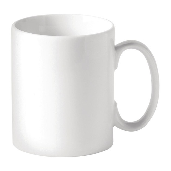 Utopia Titan Straight Sided Mugs White 340ml 48 Pack DY339