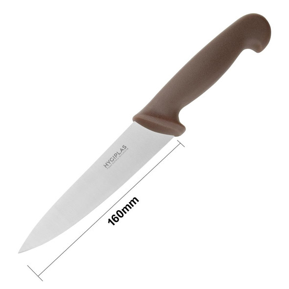 Hygiplas Cooks Knife Brown 15.9cm FX115