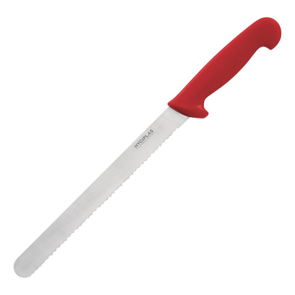 Hygiplas Serrated Slicer Red 25.5cm C897