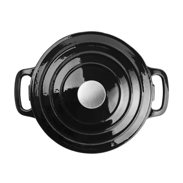 Vogue Black Round Casserole Dish 3.2Ltr GH300
