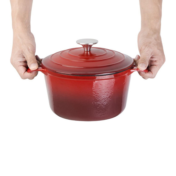 Vogue Red Round Casserole Dish 3.2Ltr GH304