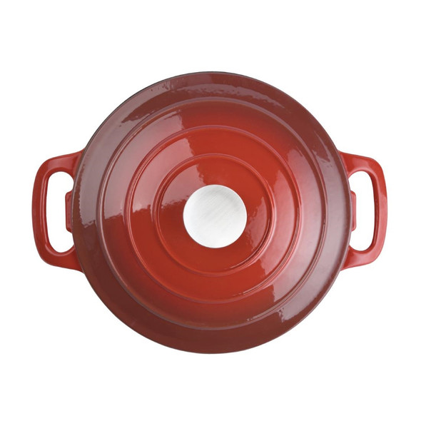Vogue Red Round Casserole Dish 3.2Ltr GH304