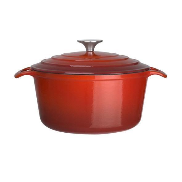 Vogue Red Round Casserole Dish 4Ltr GH305