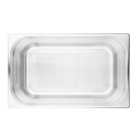 Vogue Stainless Steel Perforated 1/1 Gastronorm Tray 200mm K843