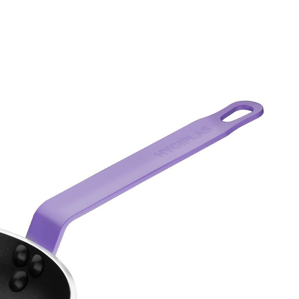 Hygiplas Non-Stick Teflon Aluminium Platinum Plus Frying Pan with Purple Handle 200mm FB476