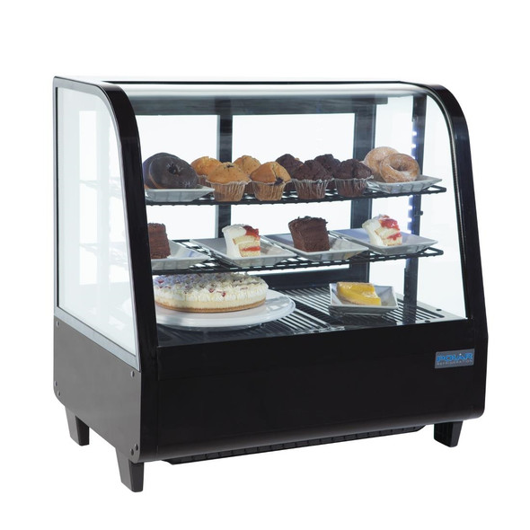 Polar C-Series Countertop Food Display Fridge 100Ltr Black CC611