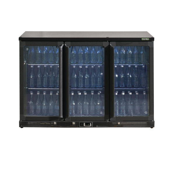 Gamko Bottle Cooler - Triple Hinged Door 315 Ltr Black CE556