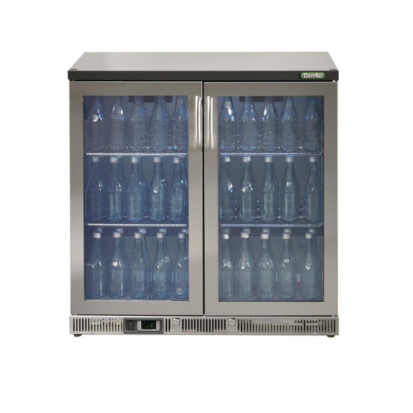 Gamko Bottle Cooler - Double Hinged Door 250 Ltr Stainless Steel CE559