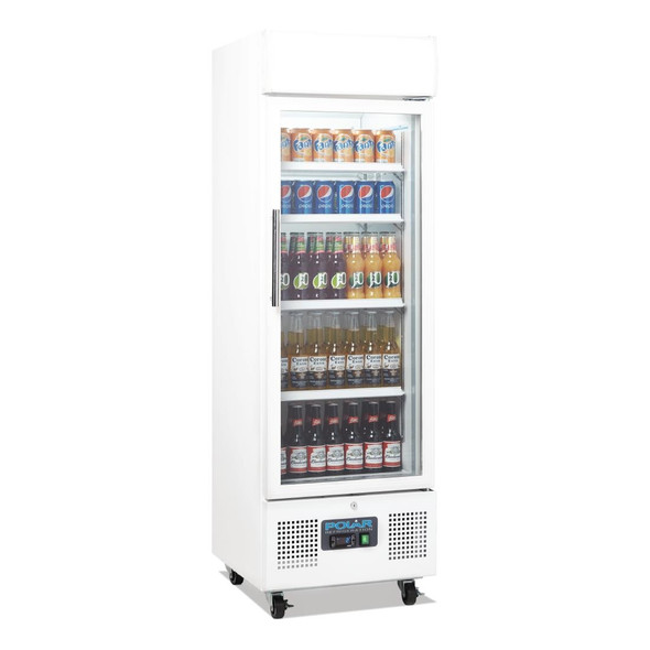 Polar G-Series Upright Display Fridge 218Ltr White DM075