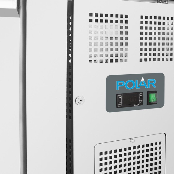 Polar U-Series Triple Door Counter Freezer with Upstand 417Ltr DL917