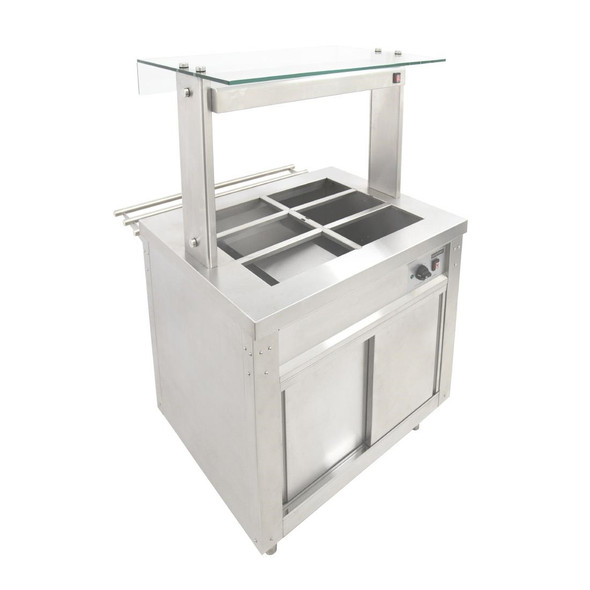 Parry Flexi-Serve Hot Cupboard with Wet Bain Marie Top and Quartz Heated Gantry FS-HBW2PACK CH190