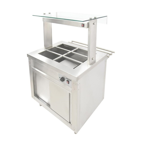 Parry Flexi-Serve Hot Cupboard with Wet Bain Marie Top and Quartz Heated Gantry FS-HBW2PACK CH190