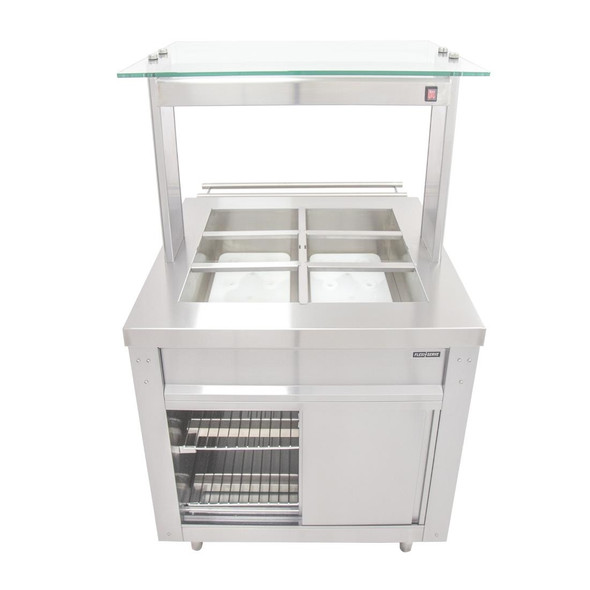 Parry Flexi-Serve Ambient Cupboard with Chilled Well and LED Illuminated Gantry FS-AW2PACK FD212