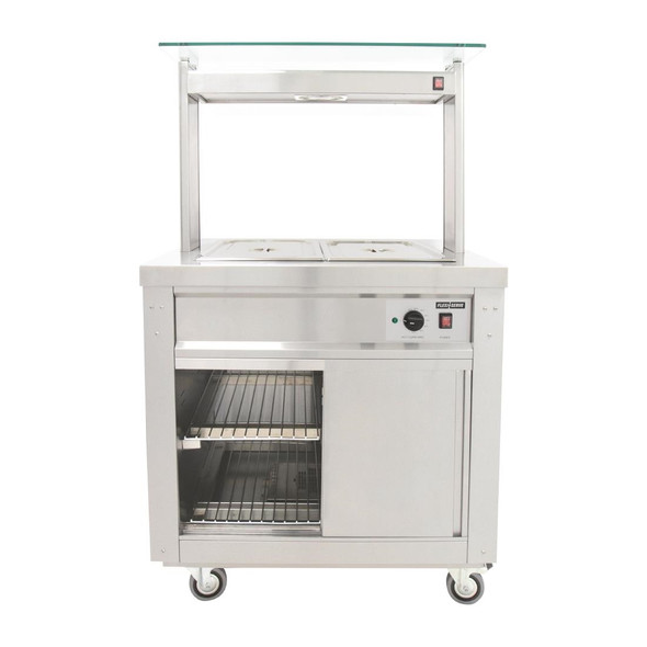 Parry Hot Cupboard with Dry Bain Marie Top and Quartz Heated Gantry FS-HB2PACK FD224