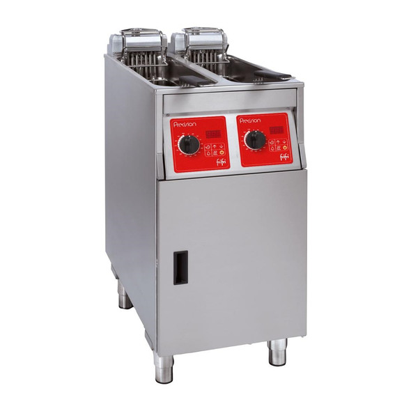 FriFri Precision 422 Electric Free Standing Twin Tank Filtration Fryer PL422M32G0 CX902