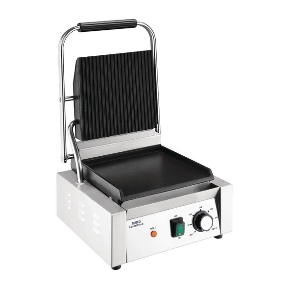 Nisbets Essentials Contact Grill Ribbed Top DA396