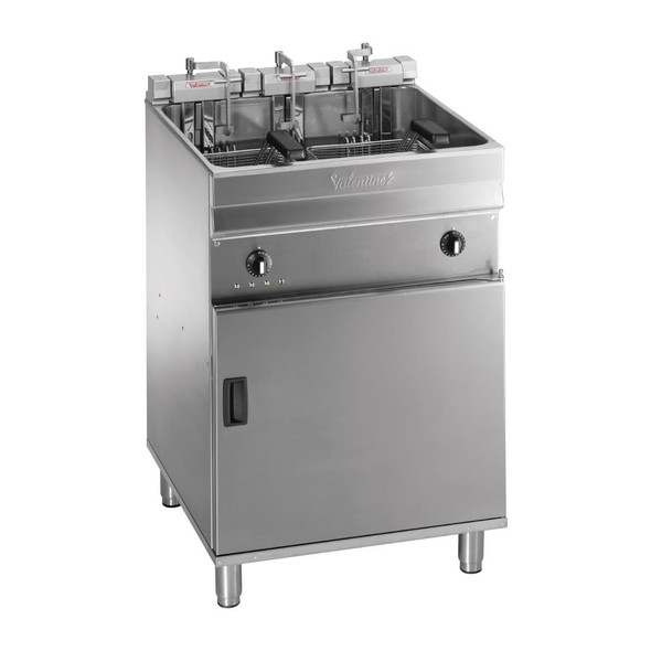 Valentine Single Tank Twin Basket Free Standing Electric Filtration Fryer Evo 600P DB600