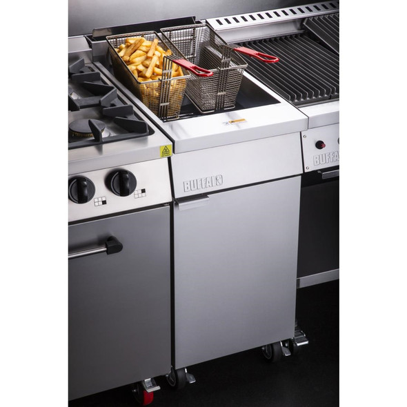 Buffalo Single Tank Twin Basket Freestanding Gas Fryer DC319-N