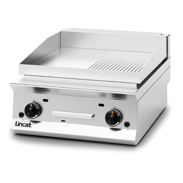 Lincat Opus 800 Half Ribbed Natural Gas Griddle OG8201/R/N DM546-N