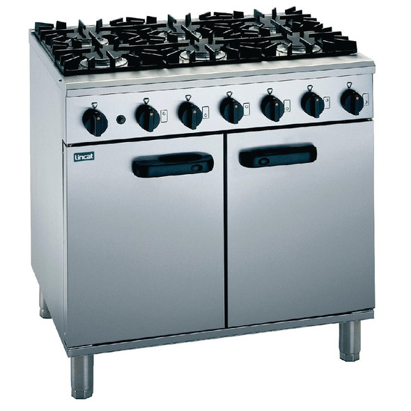 Lincat Silverlink 600 Natural Gas 6 Burner Oven Range SLR9/N F047-N