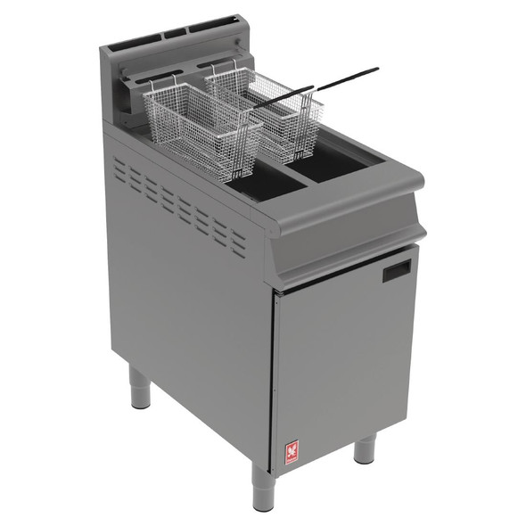 Falcon Dominator Twin Pan, Twin Basket Natural Gas Fryer G3845 FA518-N