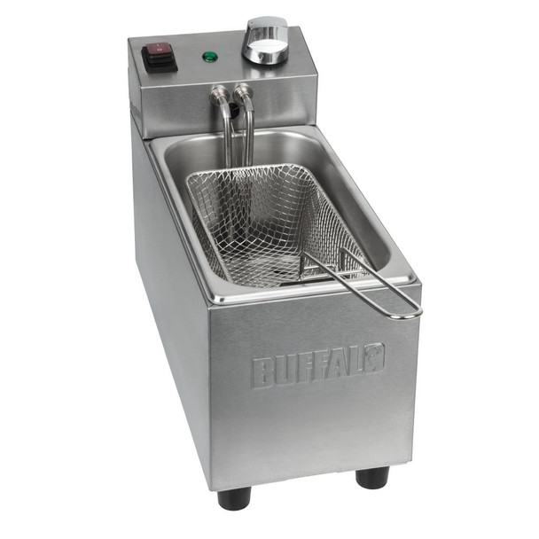 Buffalo Single Tank Single Basket 3Ltr Countertop Fryer 2kW FC255