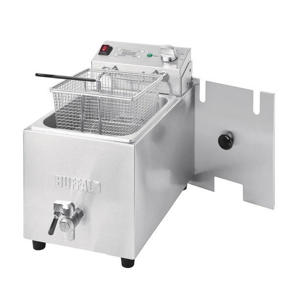 Buffalo Single Tank Single Basket 8Ltr Countertop Fryer with Timer 2.9kW FC374