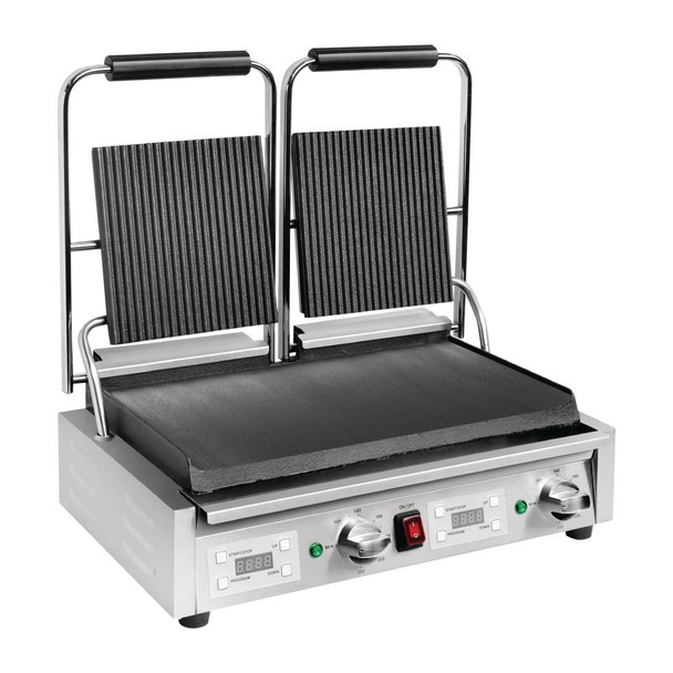 Buffalo Double Ribbed Top Contact Grill FC385