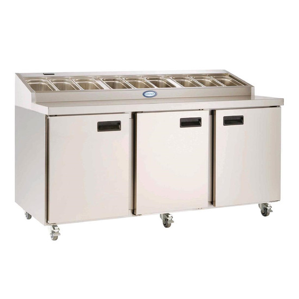 Foster Triple Door Prep Counter Fridge FPS3HR FS106