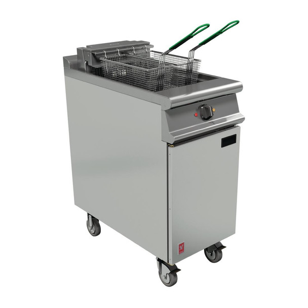 Falcon Dominator Plus Twin Basket Fryer with Filtration & Fryer Angel on Castors FW761