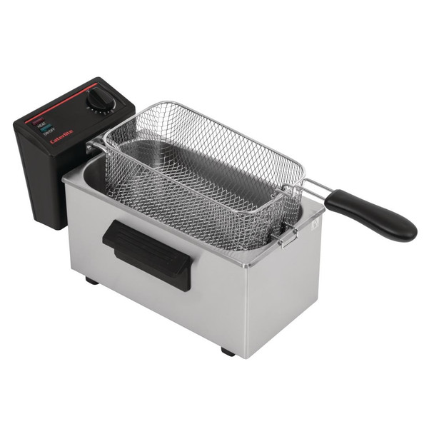 Caterlite Light Duty Single Tank Single Basket Countertop Electric Fryer 2kW GG198