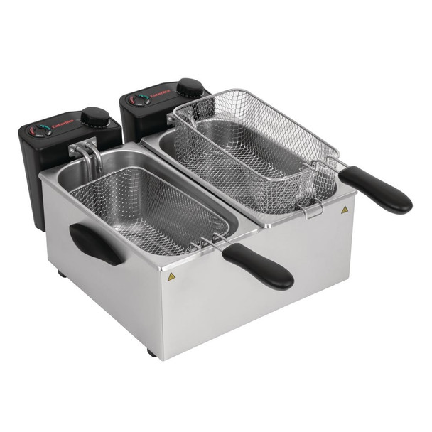 Caterlite Light Duty Twin Tank Twin Basket Electric Fryer 2x2kW GG199