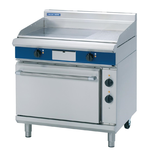 Blue Seal Evolution Chrome 1/3 Ribbed Griddle Static Oven Electric 900mm EPE506 GK570