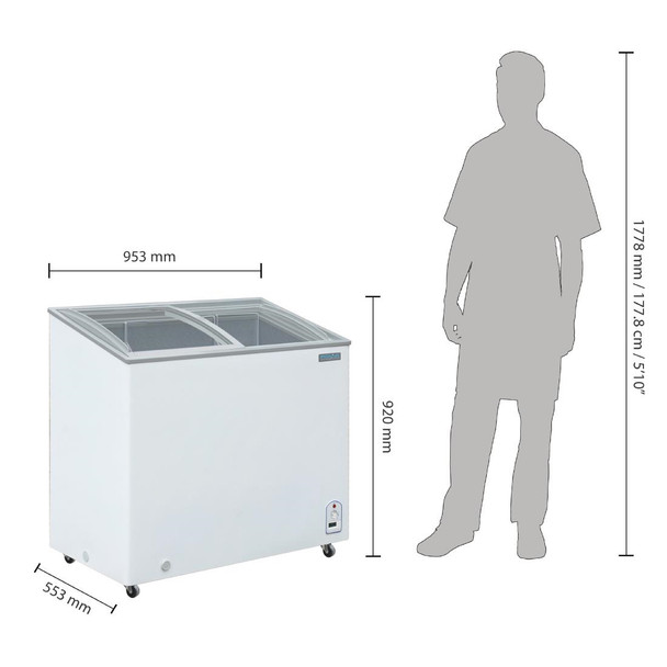 Polar G-Series Display Chest Freezer 200Ltr GM498