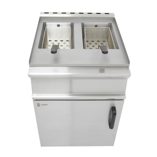 Parry Twin Tank Twin Basket Free Standing Propane Gas Fryer PDGF GM731-P