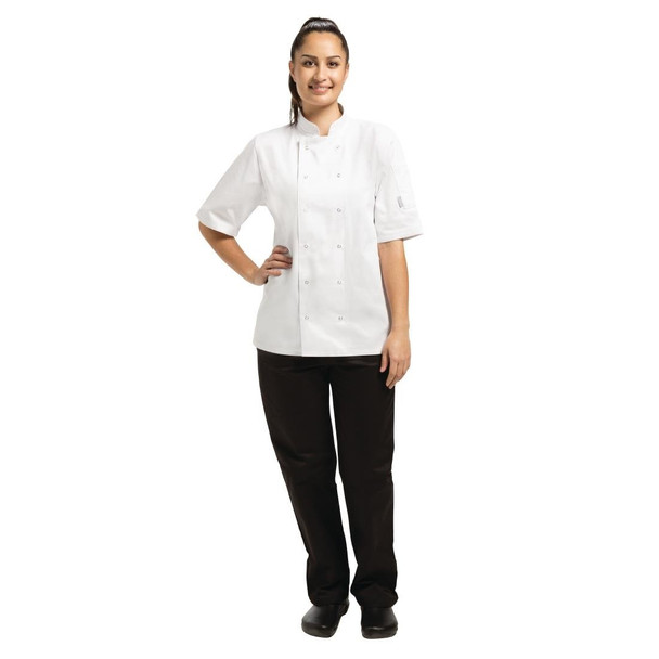 Whites Vegas Unisex Chefs Jacket Short Sleeve White XL A211-XL