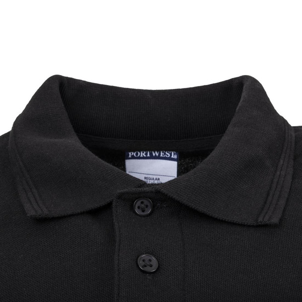 Portwest Unisex Polo Shirt Black 2XL A735-2XL