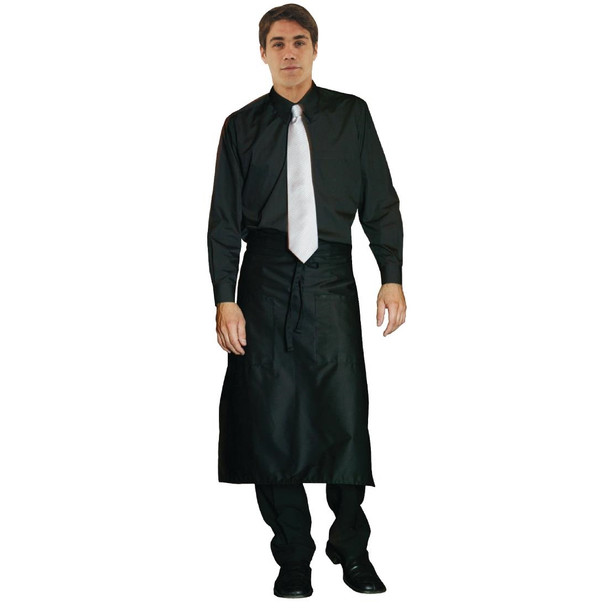 Chef Works Unisex Long Sleeve Dress Shirt Black S A798-S
