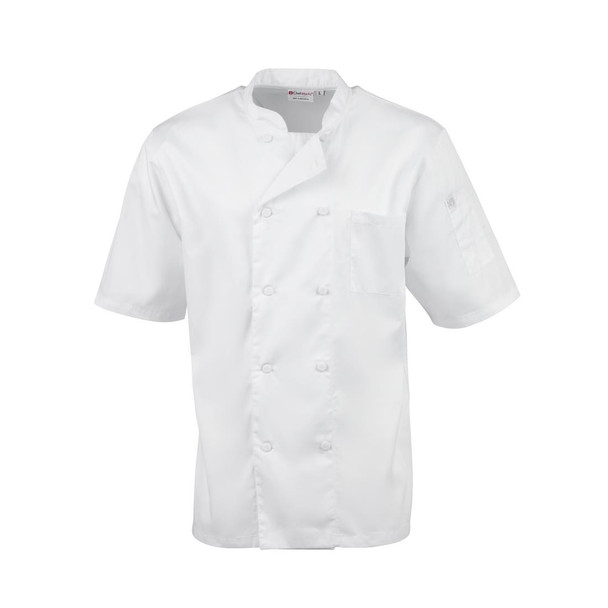 Chefs Works Montreal Cool Vent Unisex Short Sleeve Chefs Jacket White M A914-M
