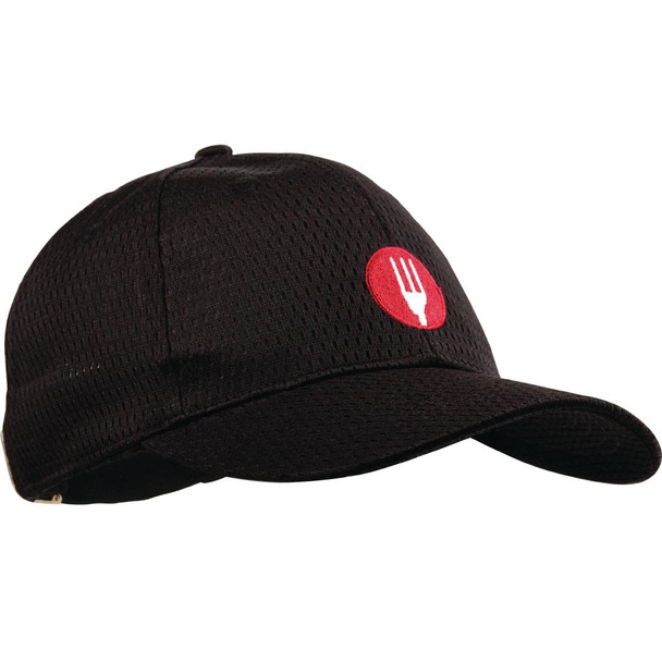 Chef Works Cool Vent Baseball Cap Black A976